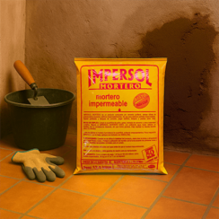 Bolsa de mortero impermeable IMPERSOL lista para aplicar