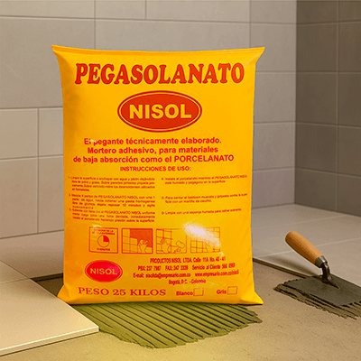 Bolsa de pegante para porcelanato Pegasolanato Nisol